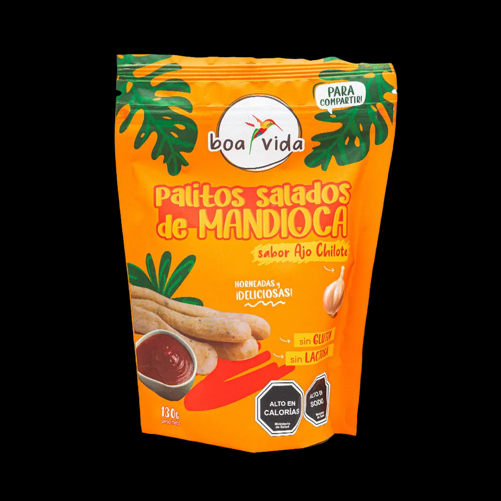 Palitos Salados de Mandioca Variedades de Sabores Envase para Compartir