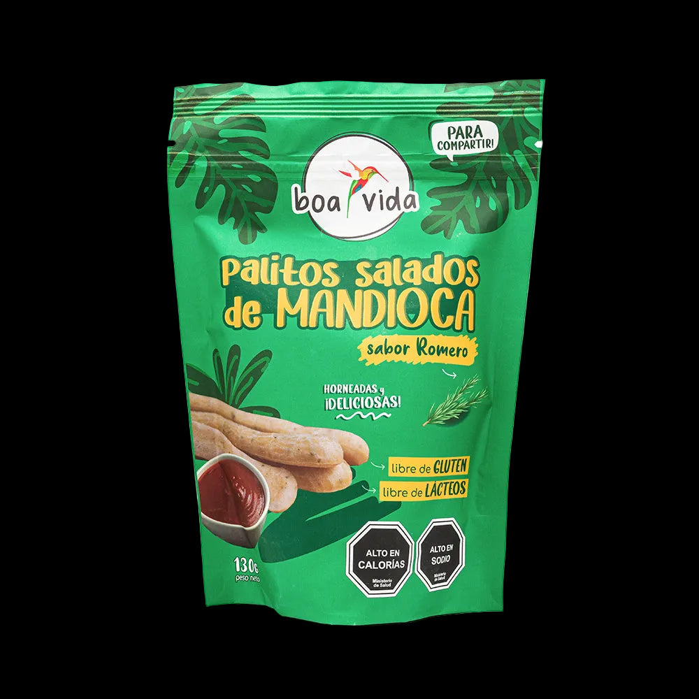 Palitos Salados de Mandioca Variedades de Sabores Envase para Compartir