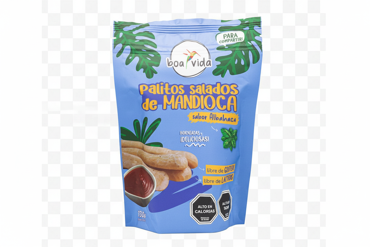 Palitos Salados de Mandioca Variedades de Sabores Envase para Compartir