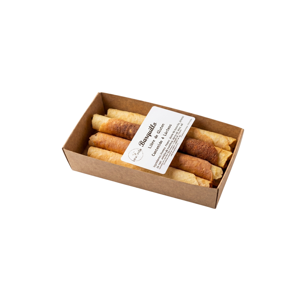 pack 4 barquillos sin relleno libre de gluten y libre de lácteos