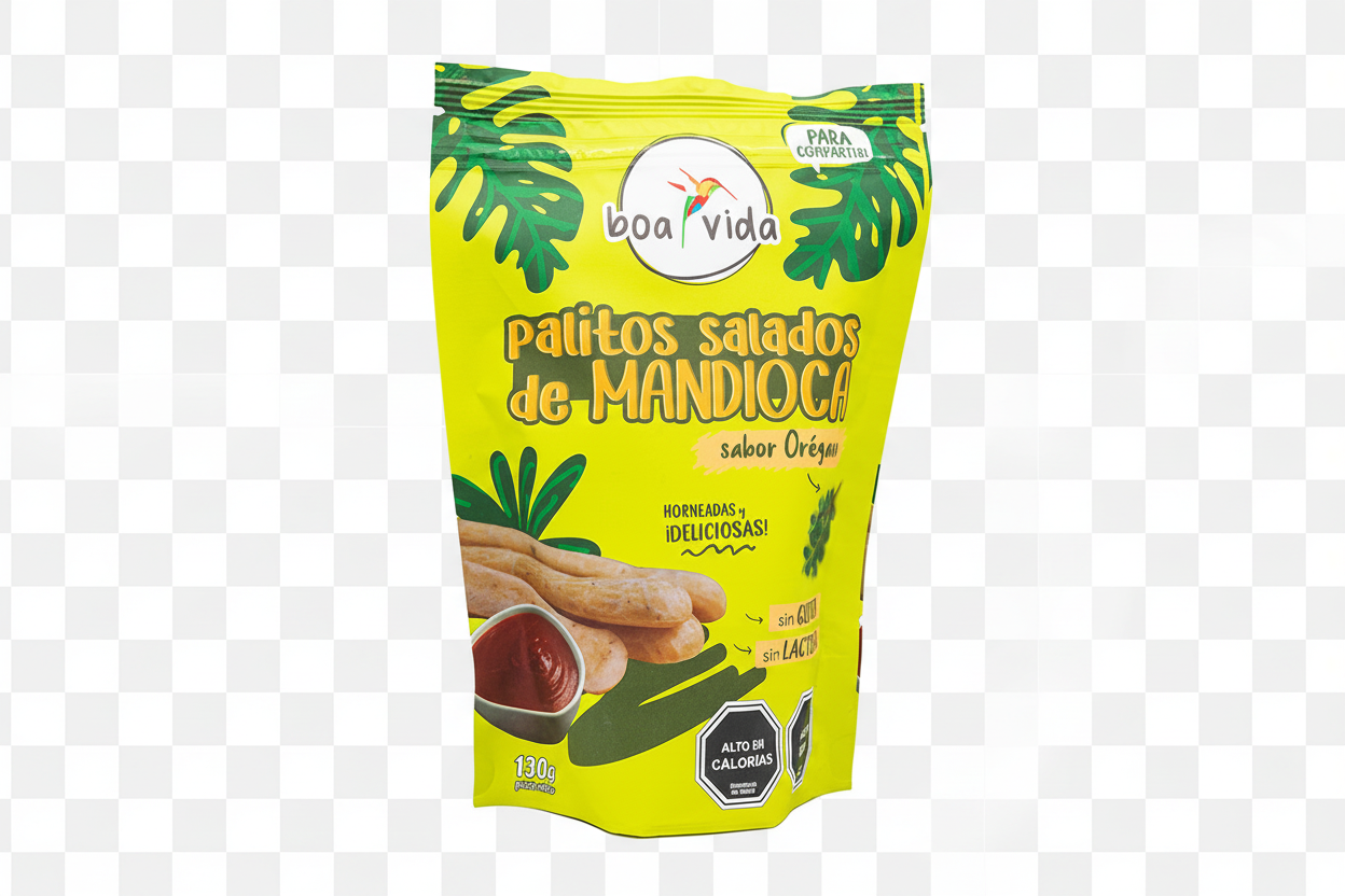 Palitos Salados de Mandioca Variedades de Sabores Envase para Compartir