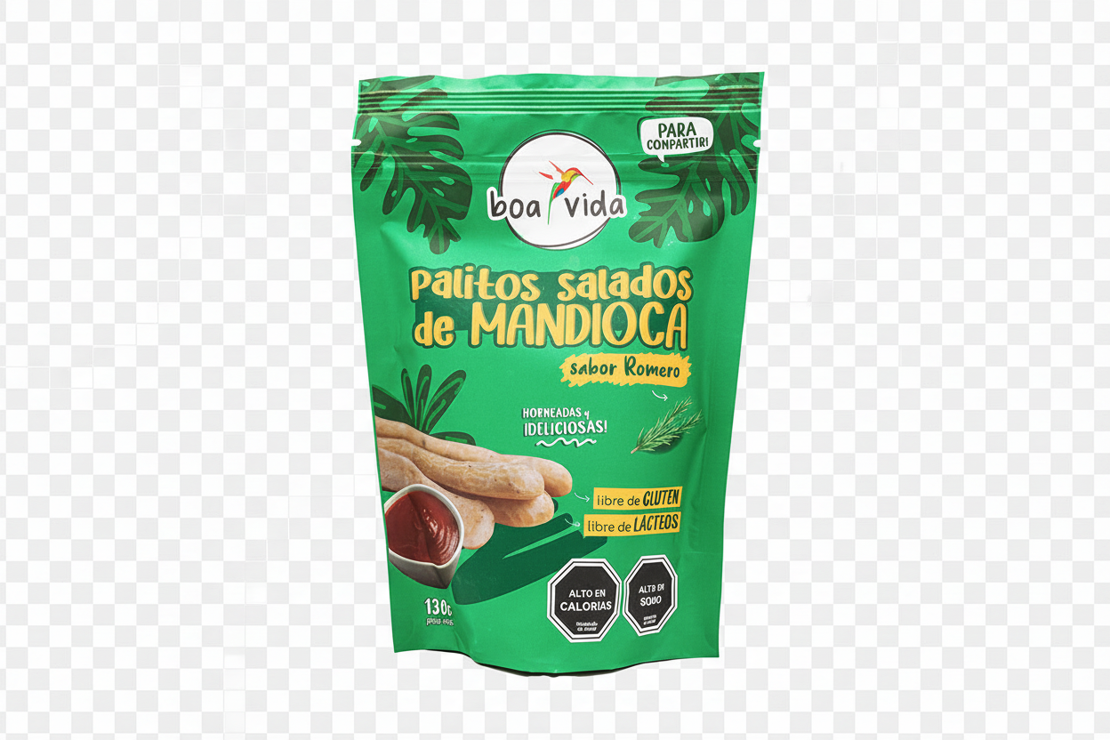 Palitos Salados de Mandioca Variedades de Sabores Envase para Compartir